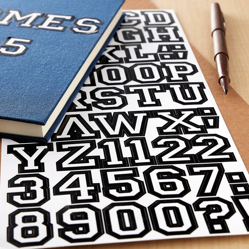 Black Letterman Alphabet Stickers by Recollections™