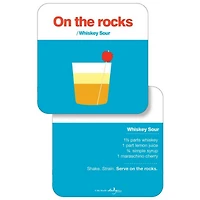 JAM Paper 4" On The Rocks Whiskey Sour Coasters