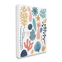 Stupell Industries Coral Reef Ocean Life Playful Pastel Sea Plants Canvas Wall Art
