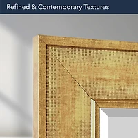 Head West Antique Gold Rectangular Framed Wall Vanity Mirror - 35" x 29"