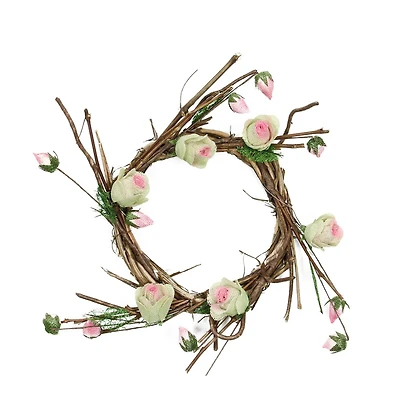 11" Spring Floral Twig Wreath