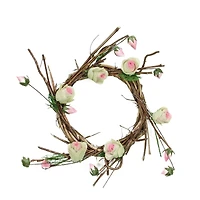 11" Spring Floral Twig Wreath