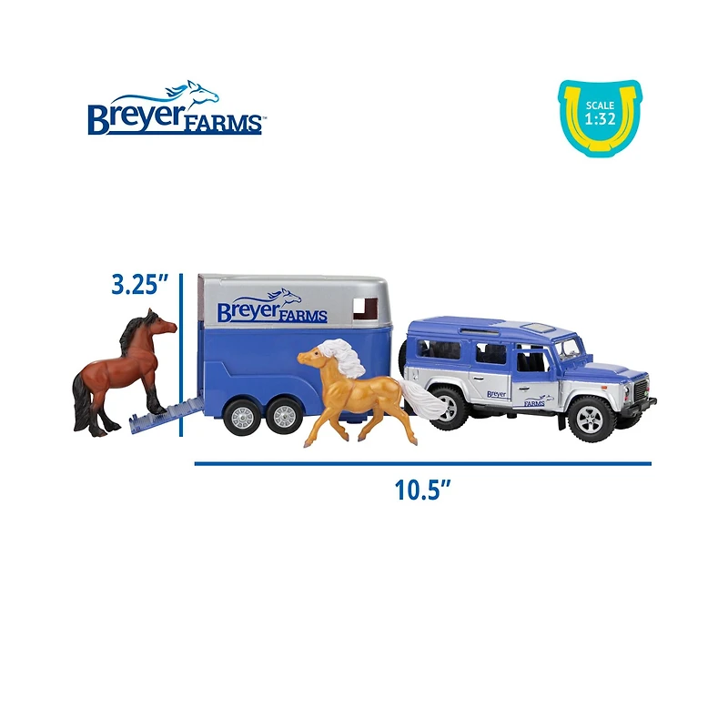 Reeves Breyer Land Rover, Trailer & Horses Play Set