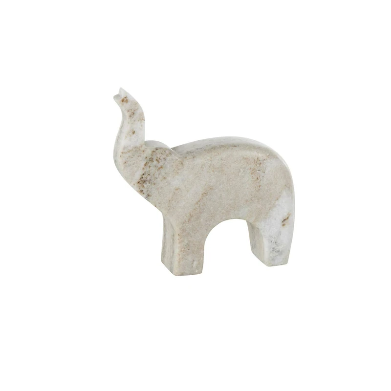 Gray & Copper Rounded Marble Safari Animals Sculpture Set