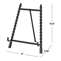 9" x 11" Black Metal Abstract Wide Display Easel
