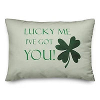Lucky Me I've Got You 20" x 14" Indoor / Outdoor Pillow