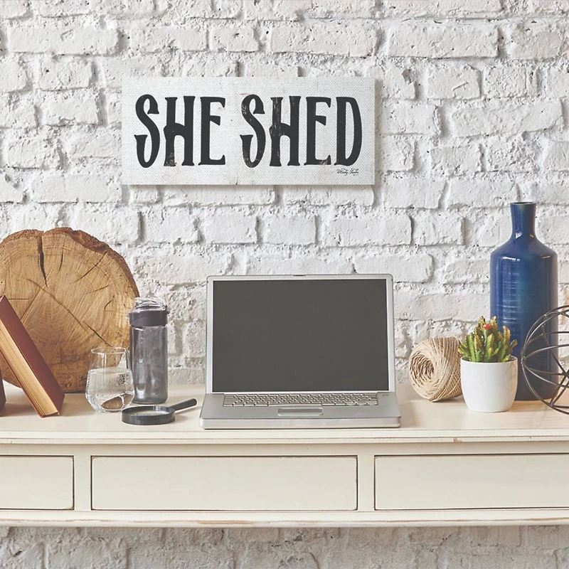 Stupell Industries She Shed Canvas Wall Art