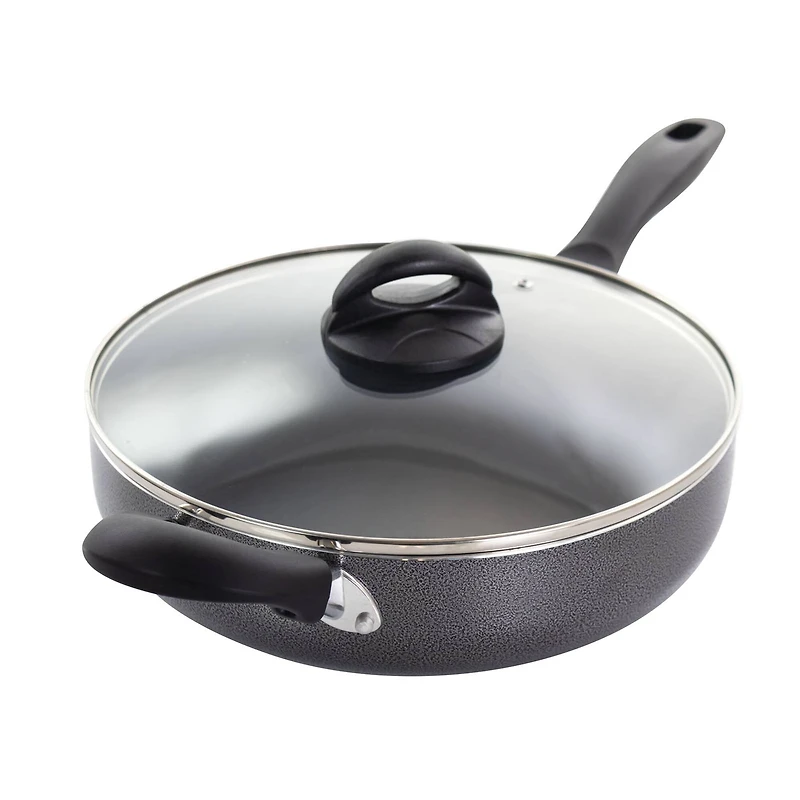 Oster Clairborne 10.25" Charcoal Gray Aluminum Sauté Pan with Lid