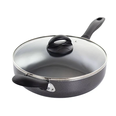 Oster Clairborne 10.25" Charcoal Gray Aluminum Sauté Pan with Lid