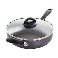 Oster Clairborne 10.25" Charcoal Gray Aluminum Sauté Pan with Lid