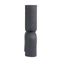 The Novogratz 15" Black Ceramic U-Shaped Abstract Vase
