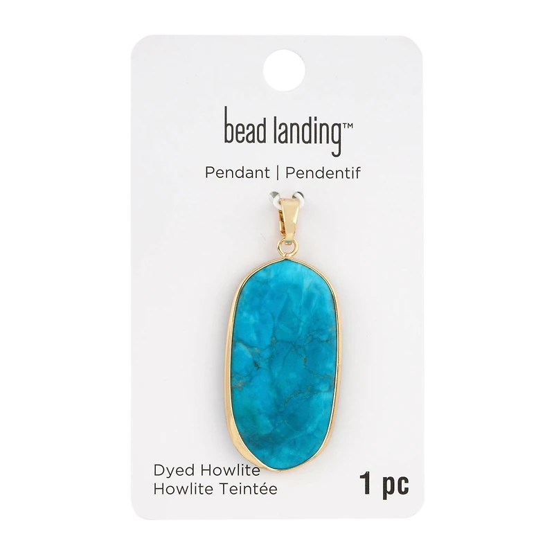 Turquoise Howlite Oval Pendant by Bead Landing™