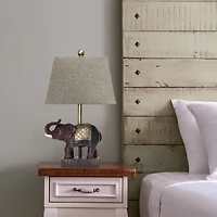 Lalia Home 20.5" Elephant Table Lamp with Fabric Shade