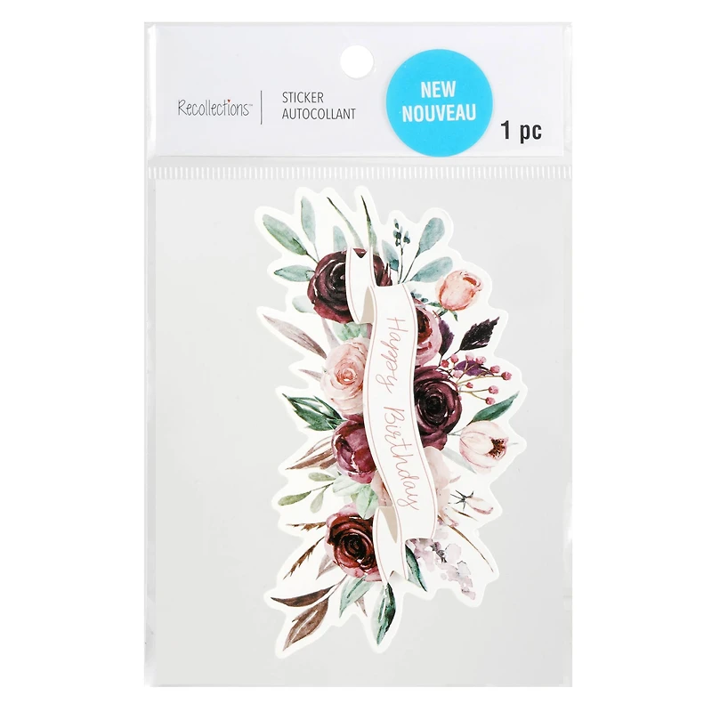 Floral Happy Birthday Sticker by Recollections™
