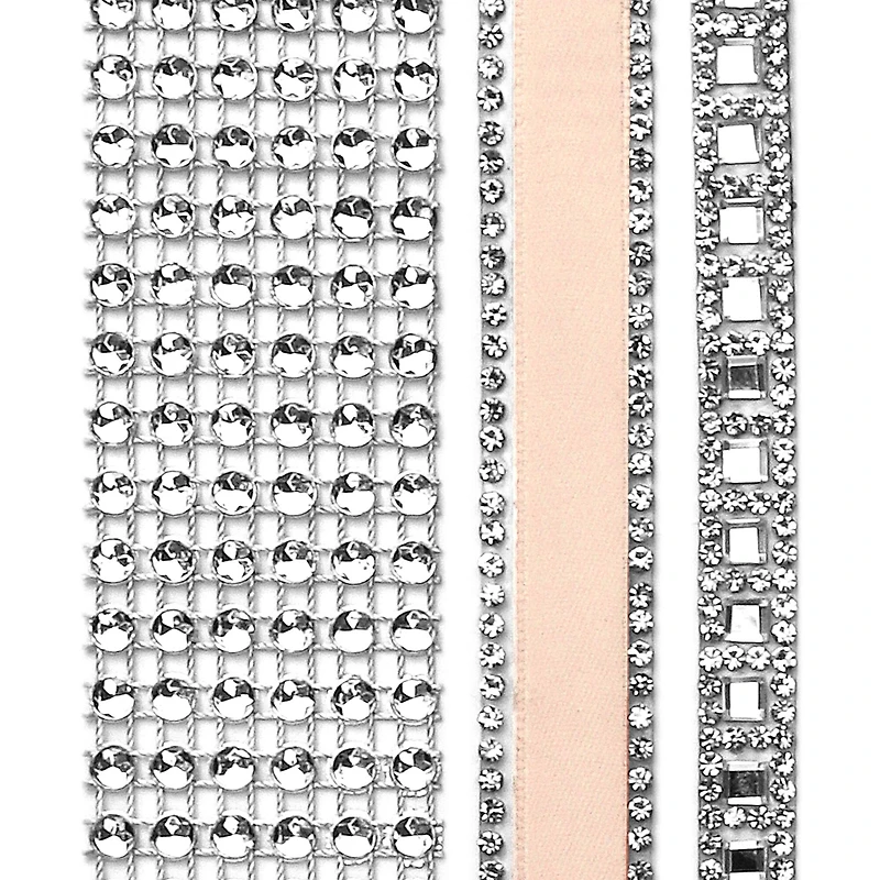 Gwen Studios 6yd. Satin & Rhinestone Trim Set