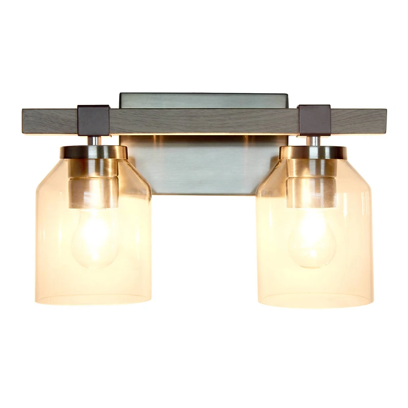 Lalia Home Barnlit Light Metal & Glass Shade Vanity