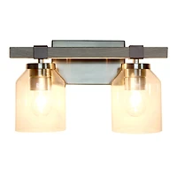 Lalia Home Barnlit Light Metal & Glass Shade Vanity