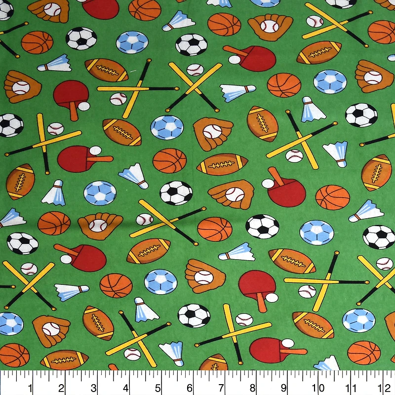 Feldman Green Sports Cotton Flannel