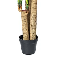 4.3ft. Potted Artificial Green & Yellow Dracaena Tree