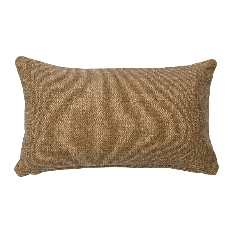 Hello Honey® 20'' Brown Woven Canvas Lumbar Pillow Cover