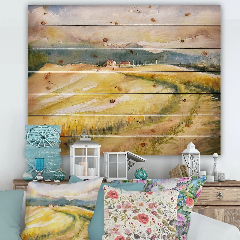 Designart - Golden Fields of Tuscany Italy