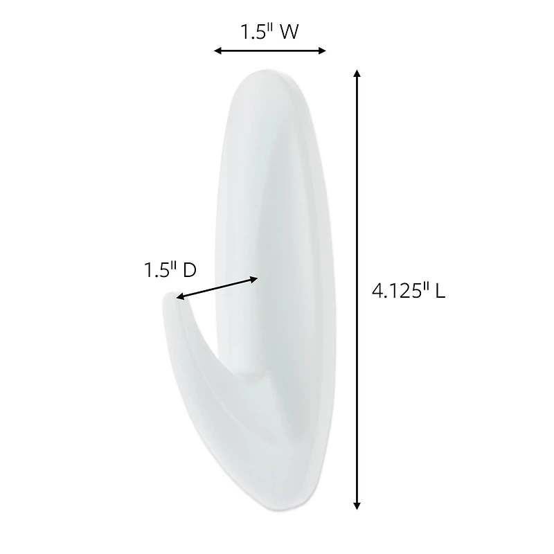 Command™ White Large Designer Hooks Value Pack