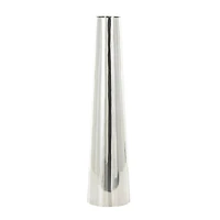 Silver Stainless Steel Metal Minimalistic Tall Floor Cone Vase