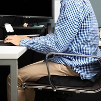 Mind Reader 18" Black Back Relief Memory Foam Seat Cushion