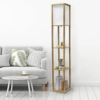 Simple Designs 5.2ft. Modern 3-Tier Floor Lamp Storage Shelf