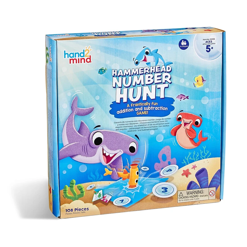 hand2mind Hammerhead Number Hunt Mathematics Game Set