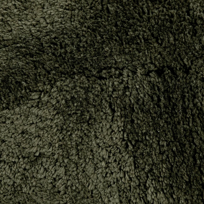 Hello Honey® Forest Green Cotton Tufted Pillow with Natural Chambray Back