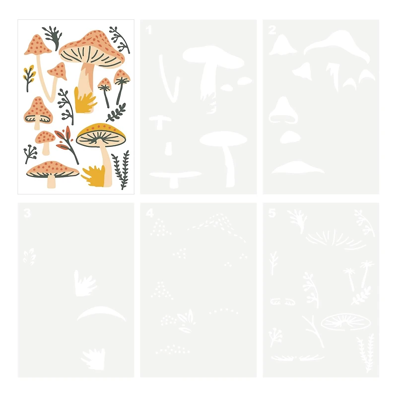 Mushroom Layering Stencils by Recollections