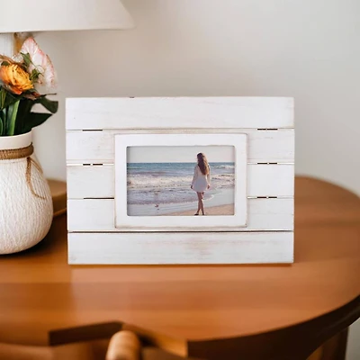 DII® White Shiplap 4" x 6" Picture Frame