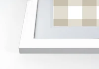 Hello Autumn Buffalo Check White Framed Print Wall Art