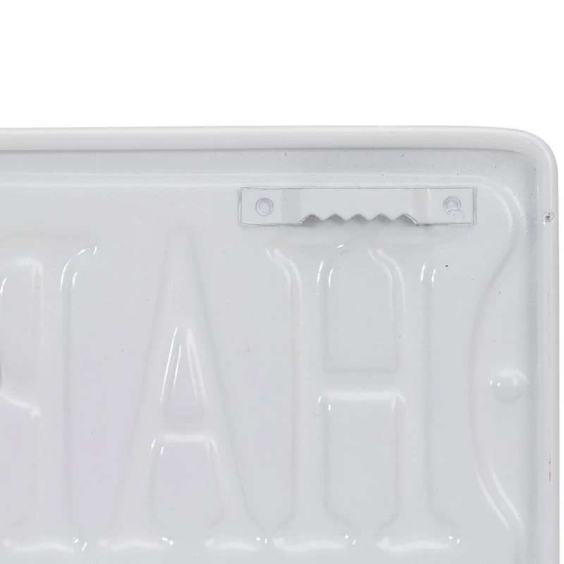 Pink & White Happy Easter Bunny Metal Wall Sign