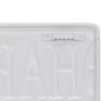 Pink & White Happy Easter Bunny Metal Wall Sign