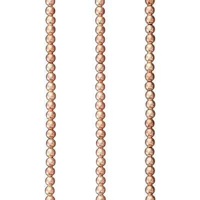 Rose Gold Copper Small Round Beads, 3mm by Bead Landing™