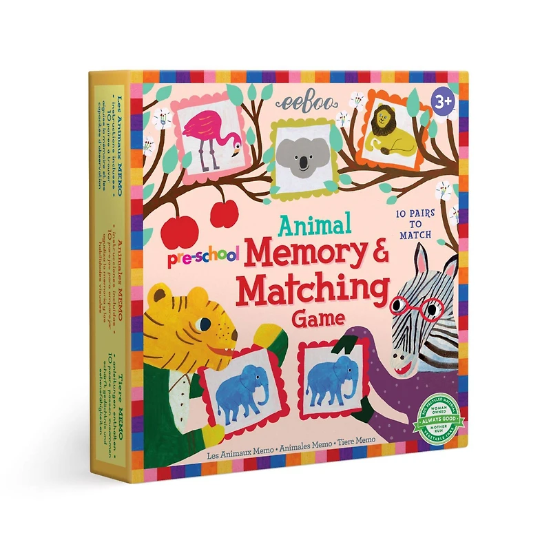 eeBoo Pre-School Animal Memory & Matching Game