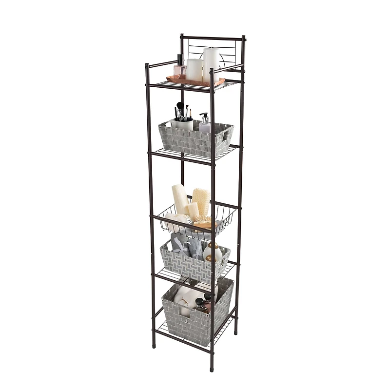 Bath Bliss Oil-Rubbed Bronze 5-Tier Storage Shelf