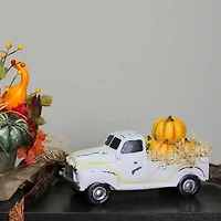 11.25" Truck with Pumpkins & Hay Tabletop Décor