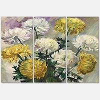 Designart - White and Golden Daisies