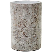 12" Brown Ceramic Wide Textured Vase