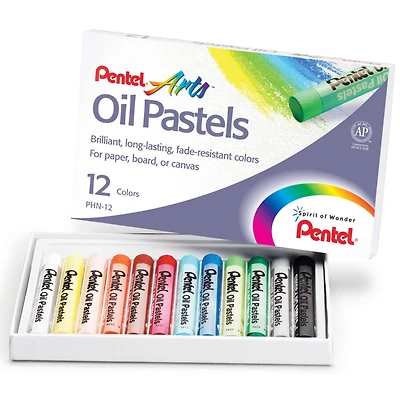 Pentel Arts® 12 Color Oil Pastels Set