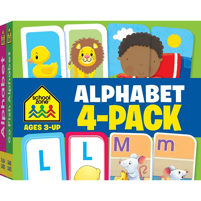 School Zone® Alphabet Flash Card, 4 Pack