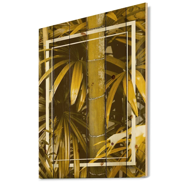 Designart - Yellow Bamboo and Tropical Leaves