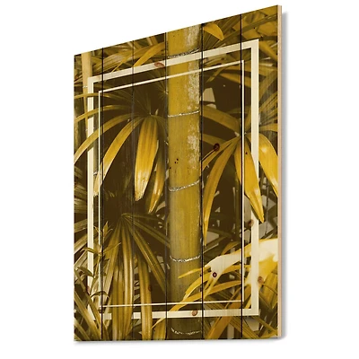 Designart - Yellow Bamboo and Tropical Leaves