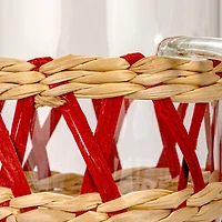 Hello Honey® Glass Pitcher with Natural Woven Sleeve