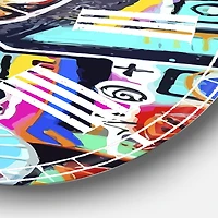 Designart 'Peacock Love Shimmy Large Modern Wall Clock