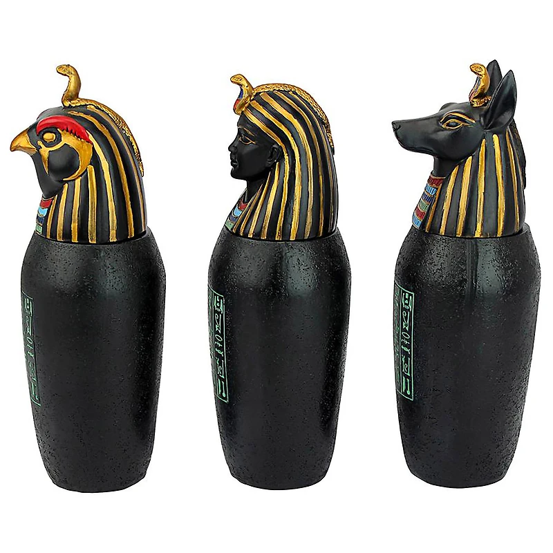 Design Toscano The Three Egyptian Canopic Jars of the Pharaoh's Tomb