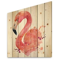 Designart - Portrait of Pink Flamingo I